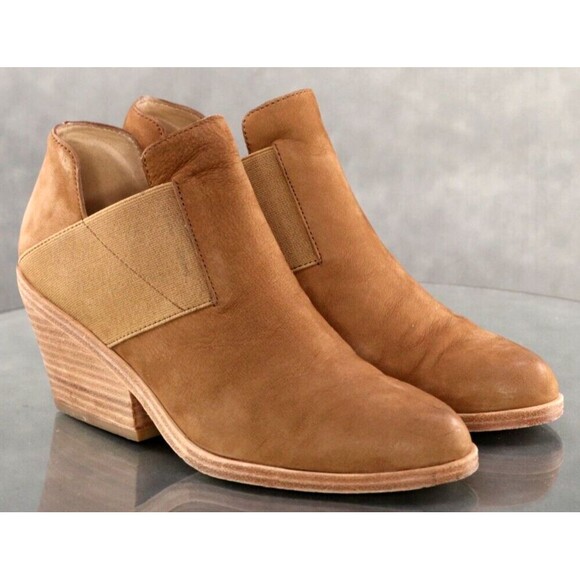 Eileen Fisher Perry $245 Women's Booties Boots Size 6.5 Leather Tan - Picture 5 of 13